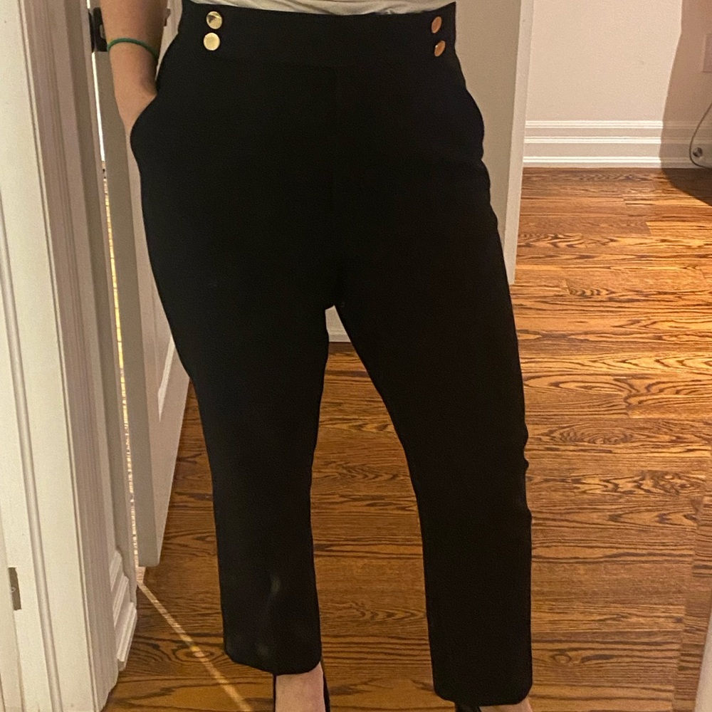 Black High-Waisted Women's Pants